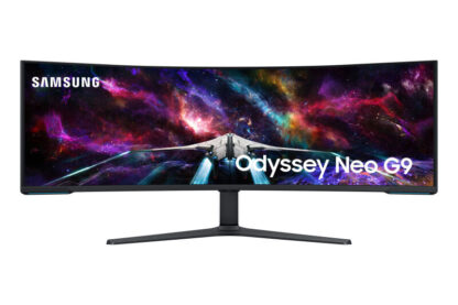 Samsung G95NC LED display 144.8 cm (57") 7680 x 2160 pixels Dual UHD QLED White