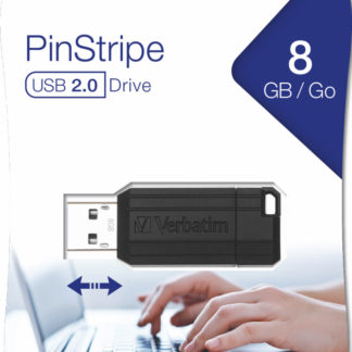 Verbatim USB 2.0 Drive 8GB Store'n'Go Pinstripe Black