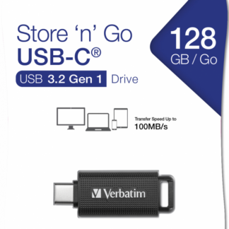 VERBATIM USB Drive 3.2 Gen 1 128GB Retractable USB-C