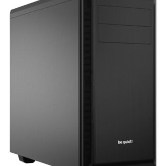 be quiet! Pure Base 600 Case, Black, MId Tower, 2 x USB 3.2 Gen 1 Type-A, 3 x Pure Wings 2 Black PWM Fans Included, Completely Sound Insulated with Dampening Materials, Adjustable Top Cover Vent