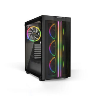 be quiet! Pure Base 500 FX Case, Black, Mid Tower, 1 x USB 3.2 Gen 1 Type-A / 1 x USB 3.2 Gen 2 Type-C, Tempered Glass Side Window Panels, 4 x Light Wings Addressable RGB PWM Fans Included, ARGB LED Lighting Front Mesh Panel