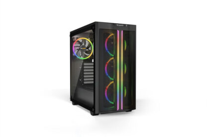 be quiet! Pure Base 500 FX Case, Black, Mid Tower, 1 x USB 3.2 Gen 1 Type-A / 1 x USB 3.2 Gen 2 Type-C, Tempered Glass Side Window Panels, 4 x Light Wings Addressable RGB PWM Fans Included, ARGB LED Lighting Front Mesh Panel