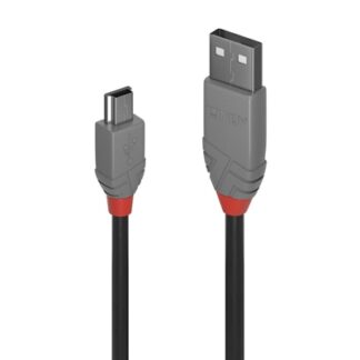 Lindy 5m USB 2.0 Type A to Mini-B Cable, Anthra Line
