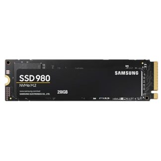 Samsung 980 (MZ-V8V250BW) 250GB NVMe SSD, M.2 Interface, PCIe Gen3, 2280, Read 2900MB/s, Write 1300MB/s, 5 Year Warranty
