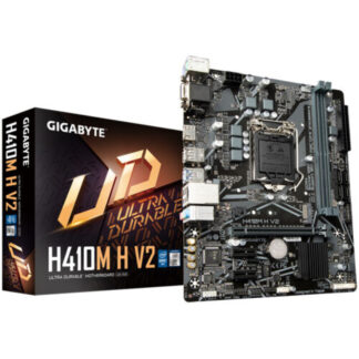Gigabyte H410M H V2 Ultra Durable Intel 1200 Socket Motherboard, Micro-ATX, 2x DDR4 Slots, 1x M.2 Socket, GbE LAN, 1x D-Sub / 1x HDMI Port