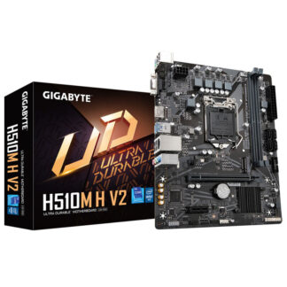 Gigabyte H510M H V2 Ultra Durable Intel 1200 Socket Motherboard, Micro-ATX, 2x DDR4 Slots, 1x M.2 Socket, GbE LAN, 1x D-Sub / 1x HDMI Port