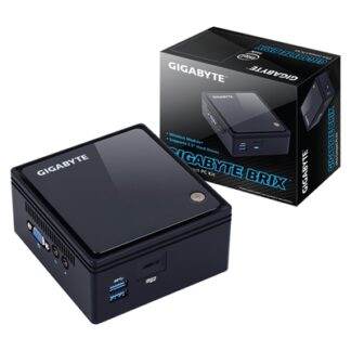 GIGABYTE GB-BACE-3160 PC/workstation barebone 0.69L sized PC Black J3160 1.6 GHz