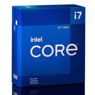 Intel Core i7 12700F 12 Core Processor Processor, 20 Threads, 2.1GHz up to 4.9Ghz Turbo Alder Lake Socket LGA 1700 25MB Cache, 65W, Maximum Turbo Power 180W, No Graphics