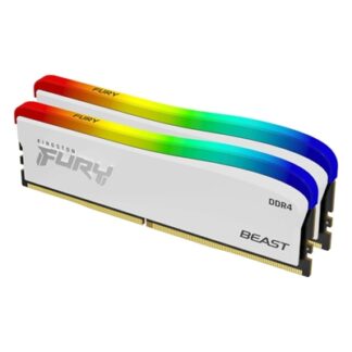 Kingston Technology FURY Beast 16GB 3200MT/s DDR4 CL16 DIMM (Kit of 2) White RGB SE