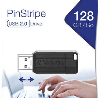 Verbatim PinStripe - USB Drive 128 GB - Black