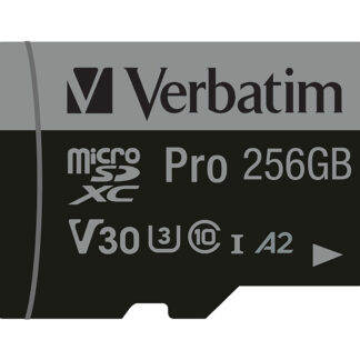 Verbatim PRO MicroSDXC 256GB inc Adapter