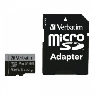 Verbatim PRO MicroSDXC 512GB inc Adapter