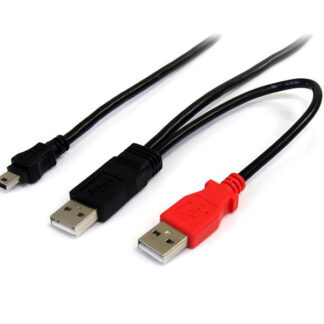 StarTech.com 6 ft USB Y Cable for External Hard Drive - USB A to mini B