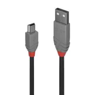 Lindy 1m USB 2.0 Type A to Mini-B Cable, Anthra Line