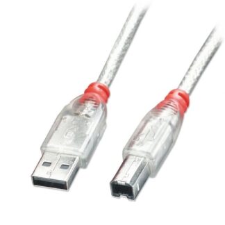 Lindy 2m USB 2.0 Cable - Type A To B, Transparent