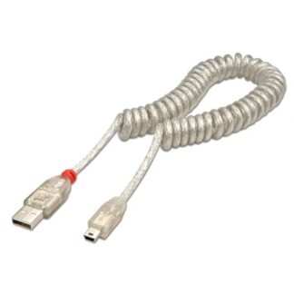 Lindy USB 2.0 Coiled Cable, 2m