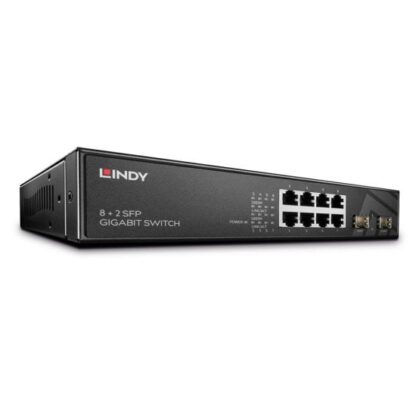 Lindy 8 Port + 2 SFP Gigabit Managed Switch