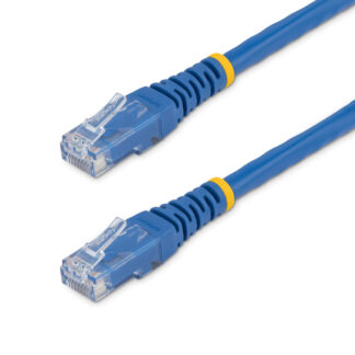 StarTech.com 4ft CAT6 Ethernet Cable - Blue CAT 6 Gigabit Ethernet Wire -650MHz 100W PoE RJ45 UTP Molded Network/Patch Cord w/Strain Relief/Fluke Tested/Wiring is UL Certified/TIA