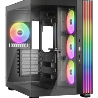 be-quiet! Light Base 600 LX, Black, Midi-Tower ATX Case, Massive ARGB LED Strip, Full Windowed Design, 4x Light Wings LX 120mm PWM fans included