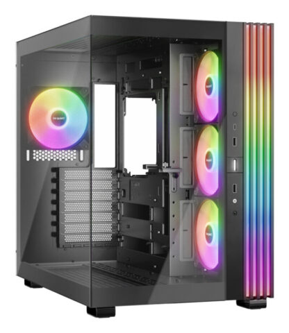 be-quiet! Light Base 600 LX, Black, Midi-Tower ATX Case, Massive ARGB LED Strip, Full Windowed Design, 4x Light Wings LX 120mm PWM fans included