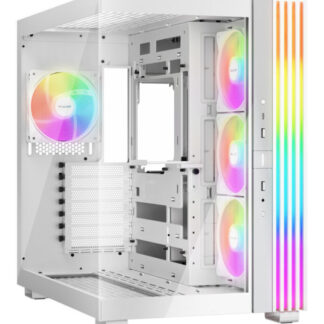 be-quiet! Light Base 600 LX, White, Midi-Tower ATX Case, Massive ARGB LED Strip, Full Windowed Design, 4x Light Wings LX 120mm PWM fans included
