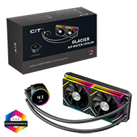 CiT Pro Glacier Watercooler 240mm Black With Temperature Display