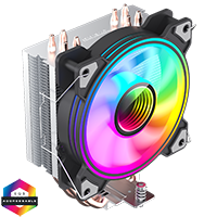 GameMax Ice Blade CPU Cooler With 120mm PWM ARGB Infinity Fan 4 x 6mm Heat Pipes TDP 190W