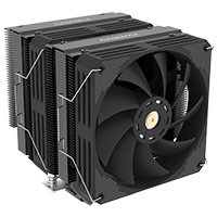 GameMax Twin600 Dual-Tower Black CPU Cooler With 120mm Fluid Dynamic Bearing PWM Fan 6 x 6mm Heat Pipes TDP 250W