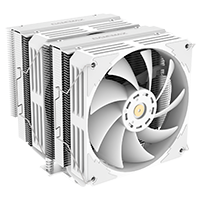 GameMax Twin600 Dual-Tower White CPU Cooler With 120mm Fluid Dynamic Bearing PWM Fan 6 x 6mm Heat Pipes TDP 250W
