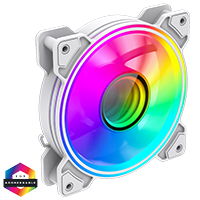 GameMax Infinity 120mm ARGB Dual-Ring White Fan