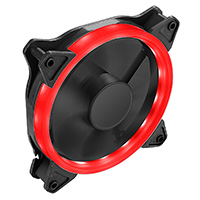   OEM Red Ring 12cm Fan 4pin Molex 3pin White Box