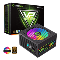 GameMax VP-700W Semi-Modular 80 Plus Bronze Black Power Supply With 120mm RGB Fan