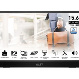 MSI PRO MP161 E2U portable TV/monitor Portable monitor Black 39.6 cm (15.6") LED 1920 x 1080 pixels