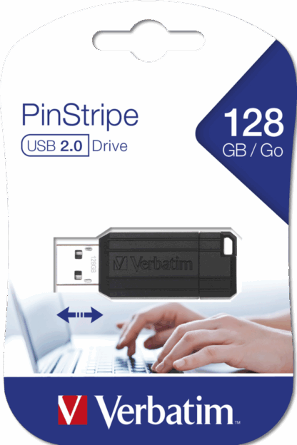 Verbatim PinStripe - USB Drive 128 GB - Black