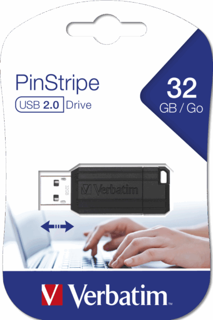 Verbatim PinStripe - USB Drive 32 GB - Black