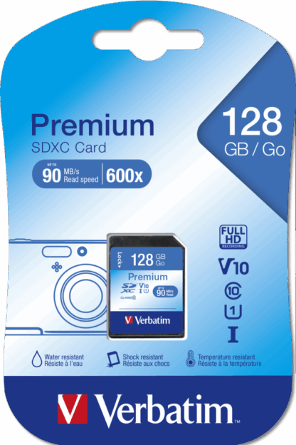 VERBATIM SECURE DIGITAL CARD XC / UHS1 (SDXC) 128GB CLASS 10