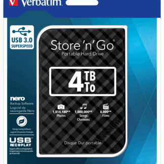Verbatim Store 'n' Go USB 3.0 Hard Drive 4TB Black