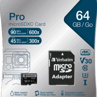 Verbatim micro SDXC 64GB PRO Class 10 UH