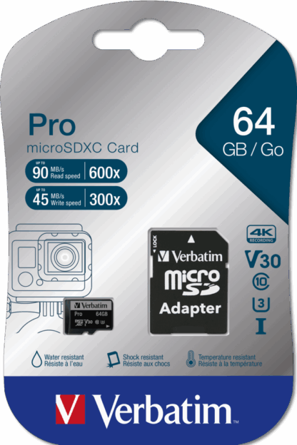 Verbatim micro SDXC 64GB PRO Class 10 UH