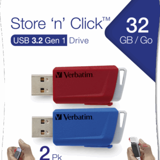 Verbatim USB Drive 3.0 Store 'N' Click 2X32GB R/B 3.2 Gen 1