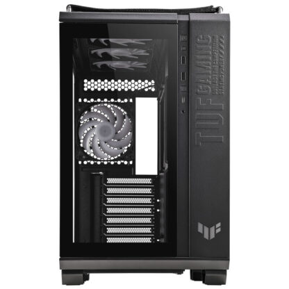 Asus TUF Gaming GT502 Plus Case w/ Front & Side Glass Windows, ATX, Dual Chamber, Modular Design, 4x ARGB Fans & Lighting Hub, USB-C, Carry Handles, Black