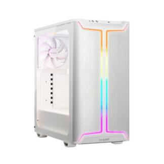 Be Quiet! Pure Base 501 DX ARGB Gaming Case w/ Glass Side, ATX, Compact Design, 3 Pure Wings 3 Fans, High Airflow Front & Top, USB-C, White