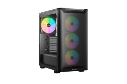 Be Quiet! Pure Base 501 LX Gaming Case w/ Glass Side, ATX, Compact Design, 4x ARGB Fans, ARGB Controller & Hub, High Airflow, USB-C, Black