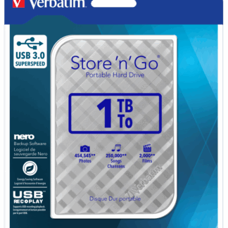 Verbatim Store 'n' Go USB 3.0 Hard Drive 1TB Silver