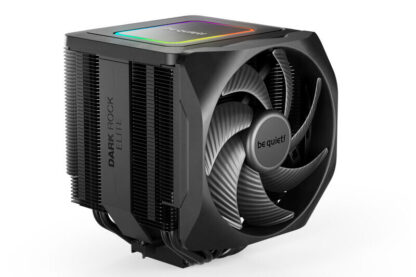 be quiet! Dark Rock Elite CPU Cooler, Universal Socket, 2 x Silent Wings Fans, 2000RPM, 7 x Heat Pipes, 280W TDP, ARGB & Speed Switch