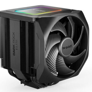 be quiet! Dark Rock Elite CPU Cooler, Universal Socket, 2 x Silent Wings Fans, 2000RPM, 7 x Heat Pipes, 280W TDP, ARGB & Speed Switch