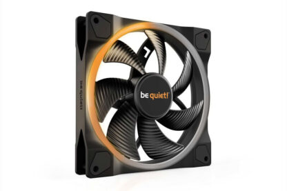 be quiet! Light Wings PWM Addressable RGB Fan, 140mm, 1500RPM, 4-Pin PWM Fan & 3-Pin ARGB Connectors, Black Frame, Black Blades, ARGB Lighting on Front & Rear