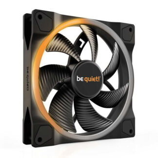 be quiet! Light Wings PWM Addressable RGB Fan, 140mm, 1500RPM, 4-Pin PWM Fan & 3-Pin ARGB Connectors, Black Frame, Black Blades, ARGB Lighting on Front & Rear