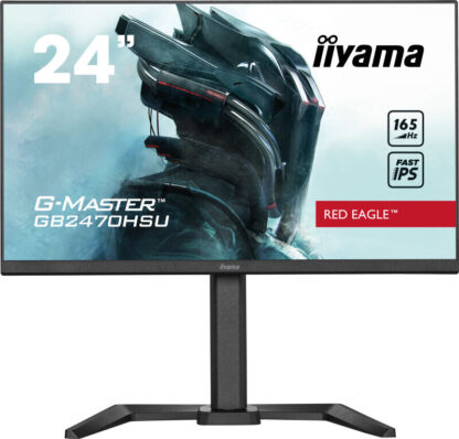 iiyama G-Master Red Eagle 23.8 Inch Gaming Monitor GB2470HSU-B5, Height Adjustable, Full HD, 165Hz, 0.8ms, FreeSync, HDMI, Display Port, USB Hub