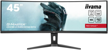 iiyama G-Master Red Eagle 44.5 Inch DQHD UltraWide Curved Gaming Monitor, VA, 165Hz, 0.8ms, Freesync, HDMI, Displayport, USB-C Hub, KVM Switch, Dock, Speakers, Height Adjust, VESA